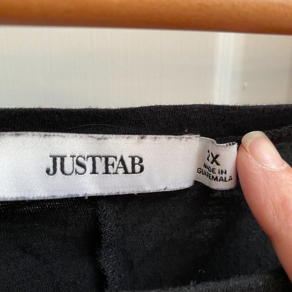 JustFab Basic Black TShirt, Longer Length. - Picture 3 of 3